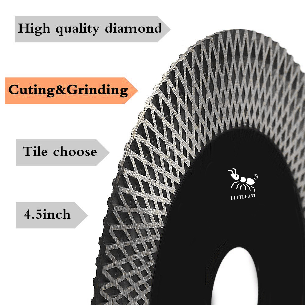 Little Ant 4inch & 5inch Wide X-Mesh Turbo Segment Diamond Saw Cutting Shwring 2-in-1 for Microlite Porselian Ceramic Porcelian