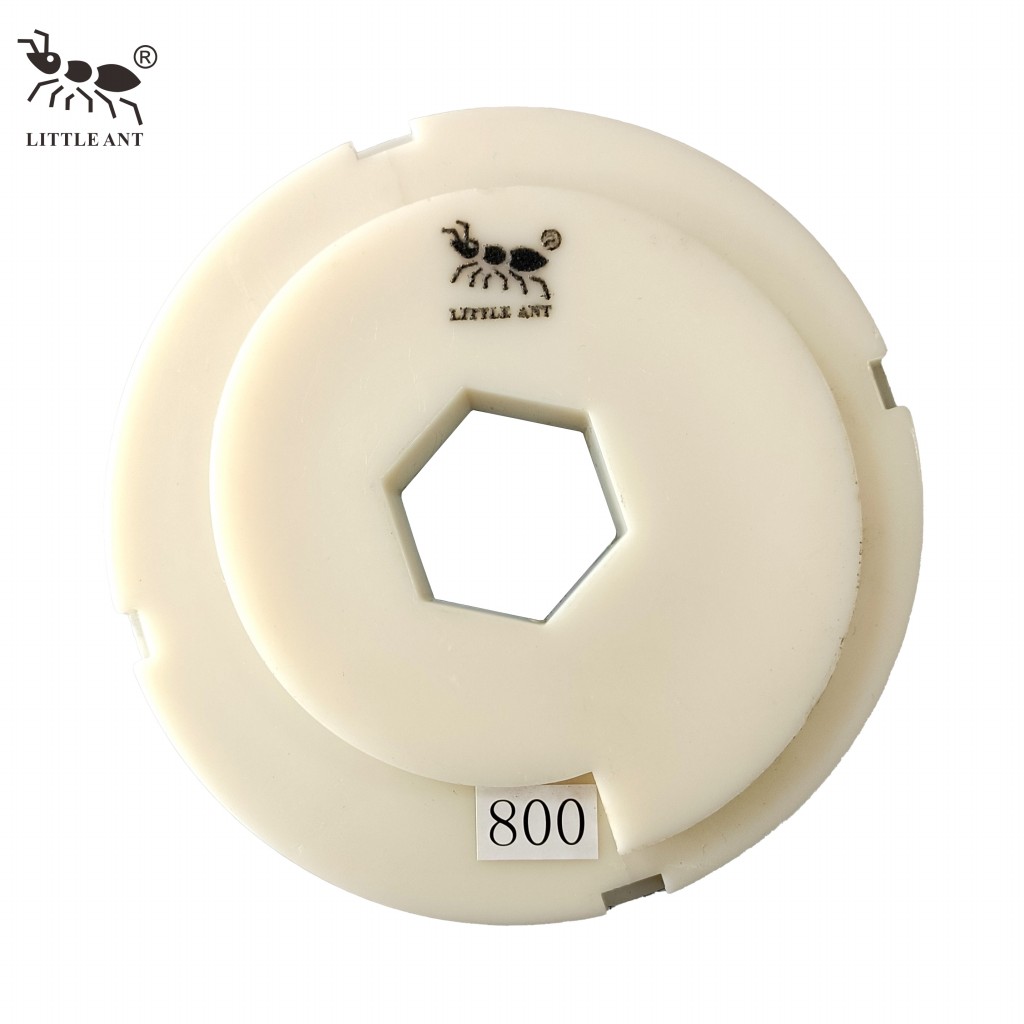 Little Ant Snail Lock 5inch 125mm Resin Edge Poching مع PVC Backer Granite Marble Terrazzo Quartz