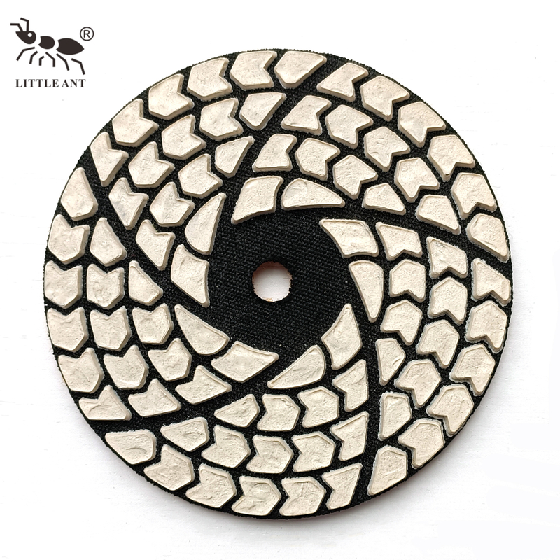 وسادة تلميع ألماس جافة مقاس 10.16 سم من LITTLE ANT لمطحنة يدوية محمولة للرخام والجرانيت