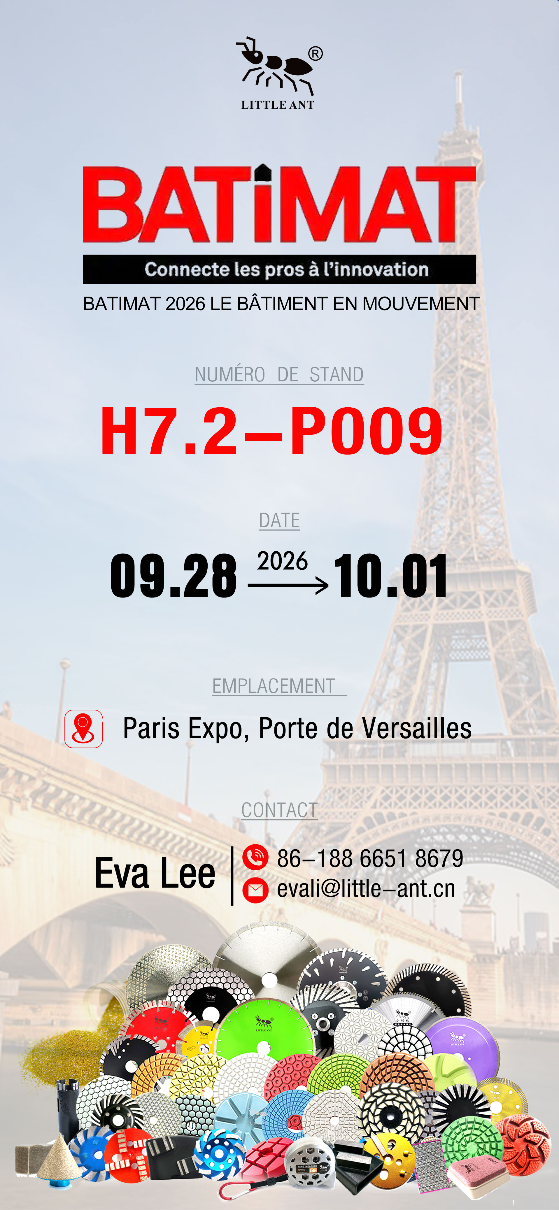 شركة Little Ant Diamond Tools متحمسة للقاء الأصدقاء في BATIMAT 2026!