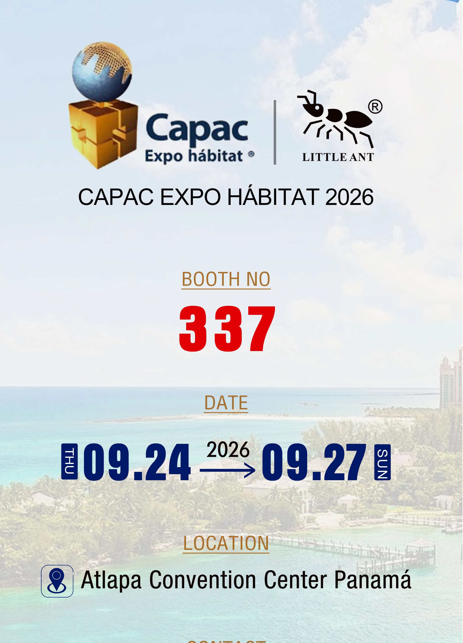  يسر شركة Little Ant Diamond Tools المشاركة في معرض CAPAC EXPO HABITAT 2026
